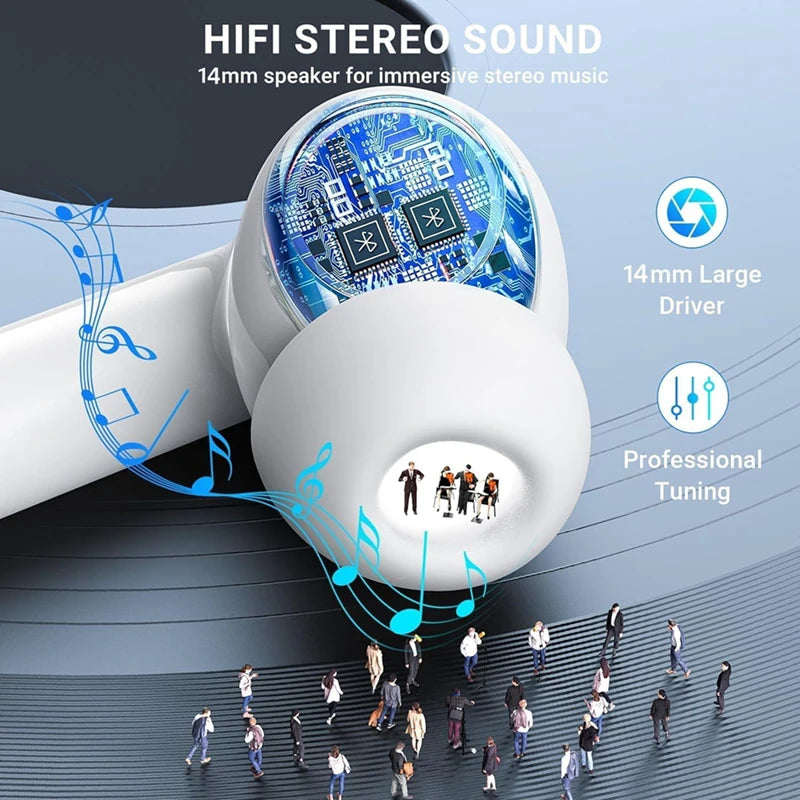 Bluetooth 5.3 Wireless Earbuds With 3D Stereo Sound
