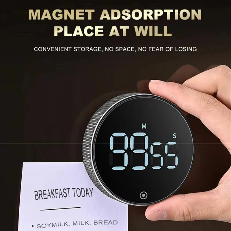 Magnetic Rotary Kitchen Timer With Digital Display
