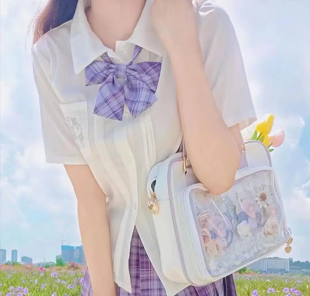 Women’s Cute Bow Transparent Crossbody Shoulder Bag