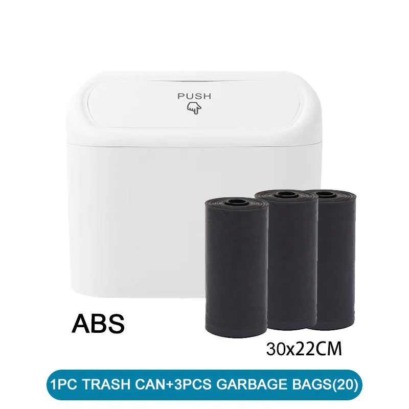 Compact Car Trash Bin With Garbage Bags