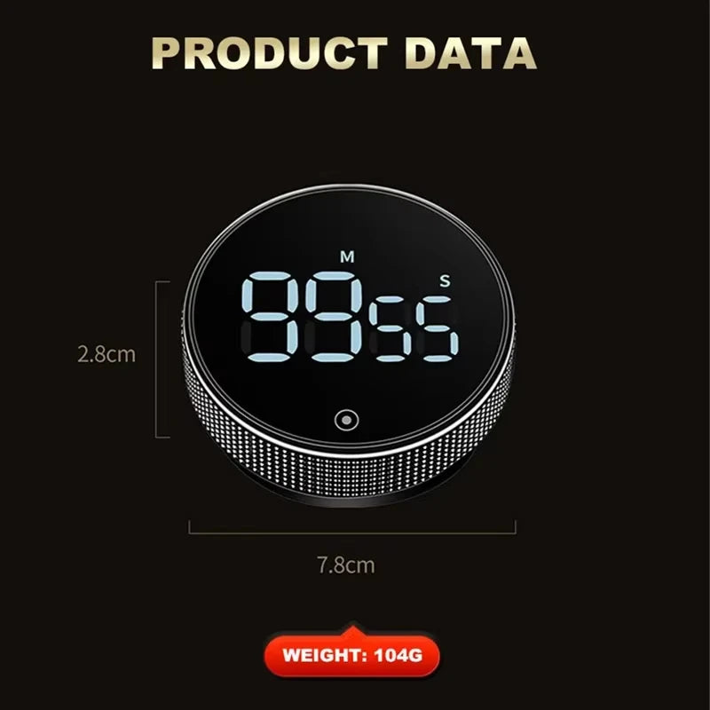 Magnetic Rotary Kitchen Timer With Digital Display
