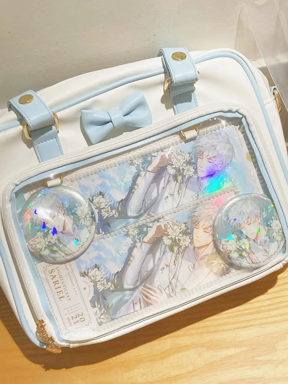 Women’s Cute Bow Transparent Crossbody Shoulder Bag