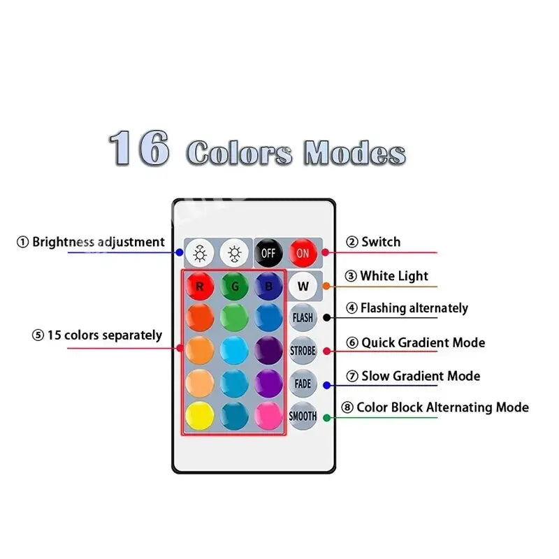 16 Color RGB LED Bulb With Remote Control