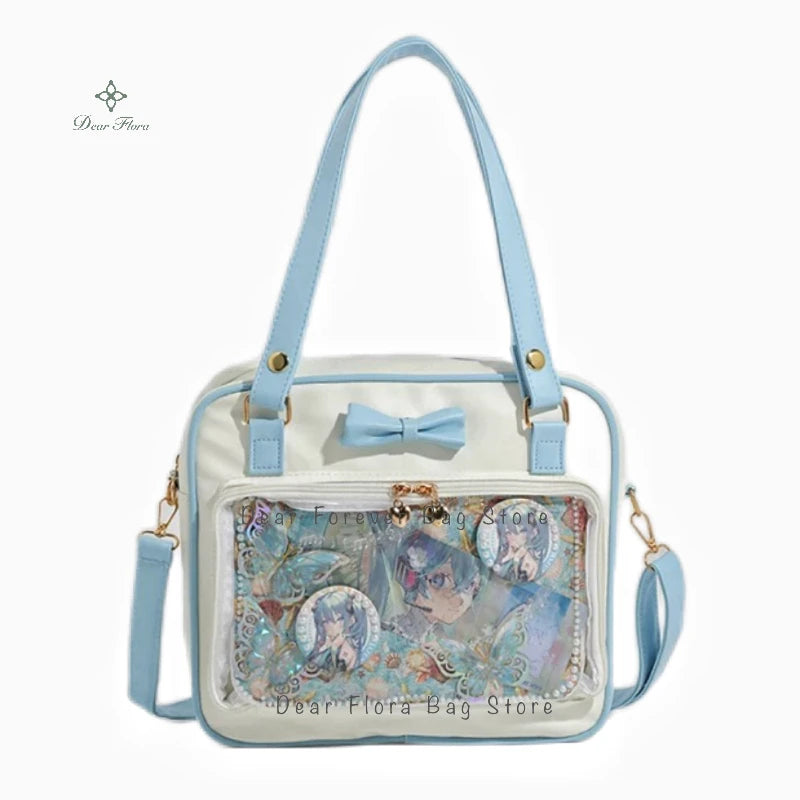 Women’s Cute Bow Transparent Crossbody Shoulder Bag