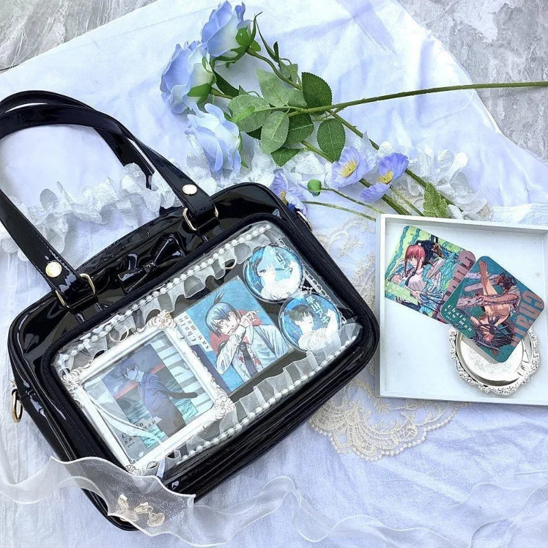 Women’s Cute Bow Transparent Crossbody Shoulder Bag