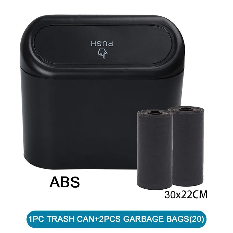 Compact Car Trash Bin With Garbage Bags
