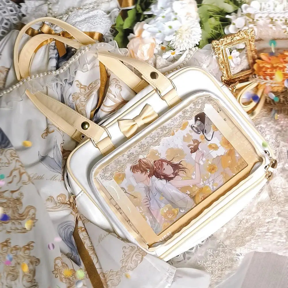 Women’s Cute Bow Transparent Crossbody Shoulder Bag
