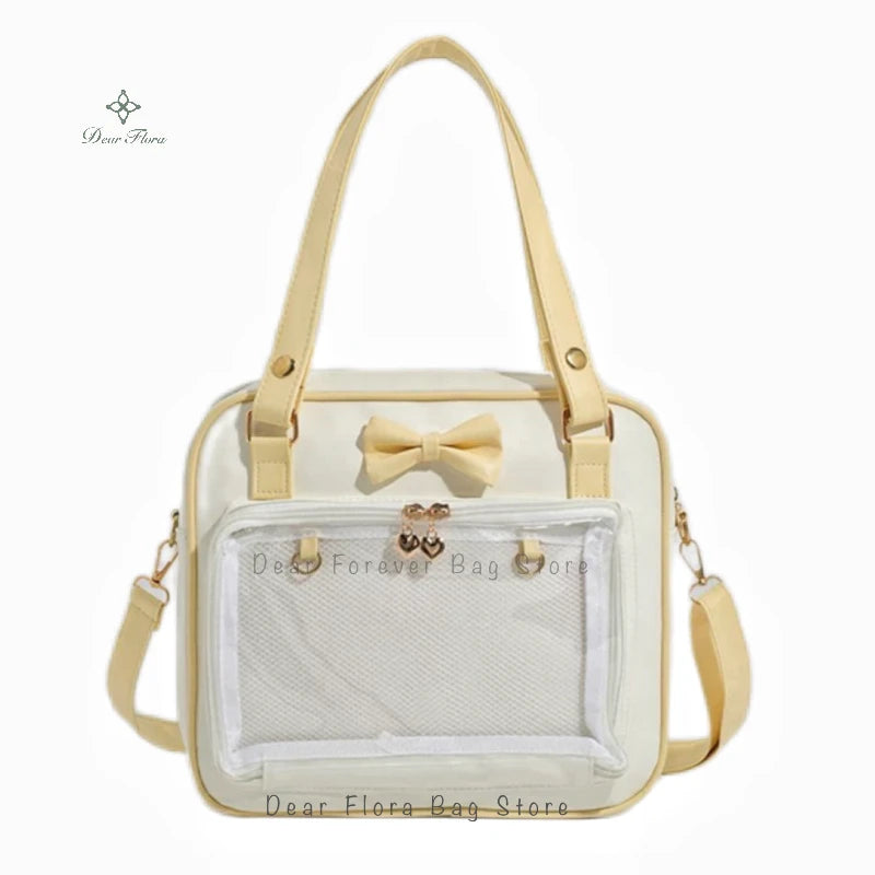 Women’s Cute Bow Transparent Crossbody Shoulder Bag