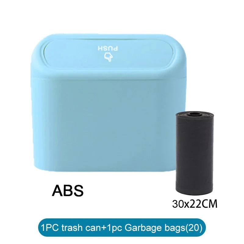 Compact Car Trash Bin With Garbage Bags