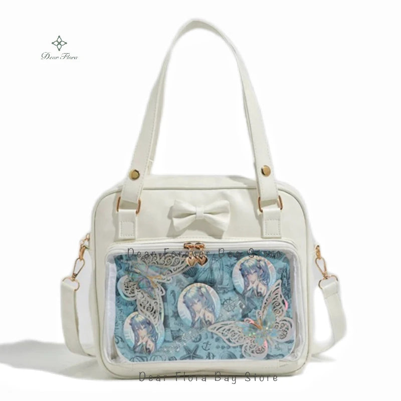 Women’s Cute Bow Transparent Crossbody Shoulder Bag