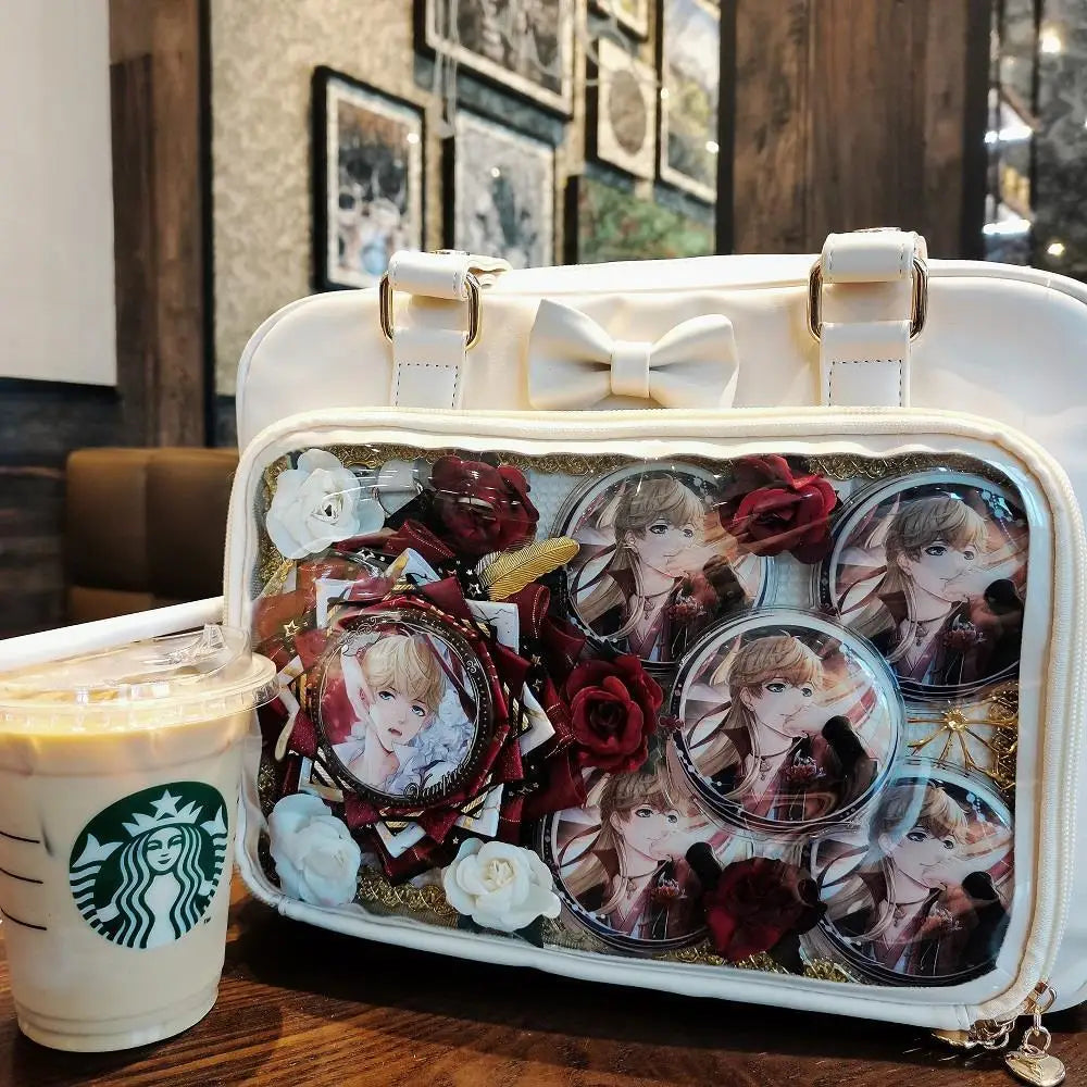 Women’s Cute Bow Transparent Crossbody Shoulder Bag