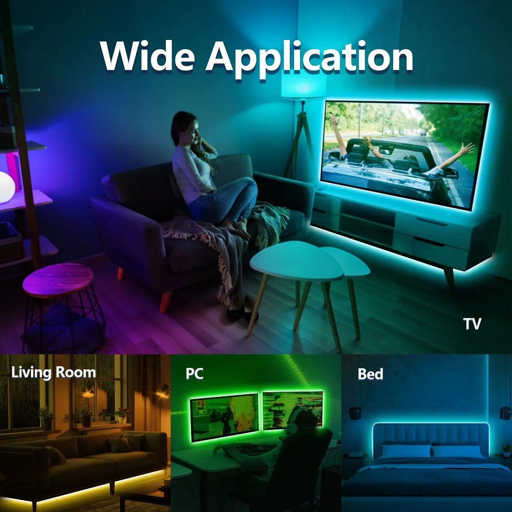 RGB USB LED Strip Lights With Remote Control
