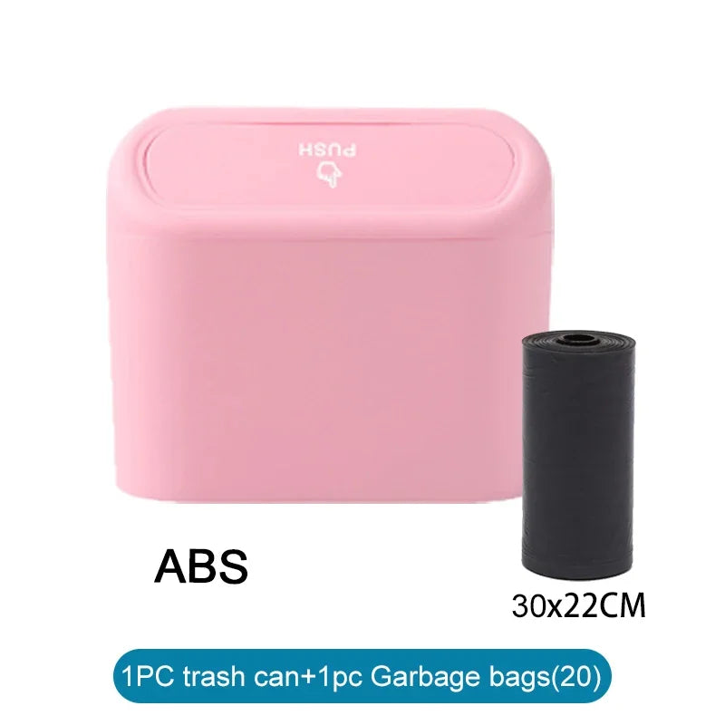 Compact Car Trash Bin With Garbage Bags