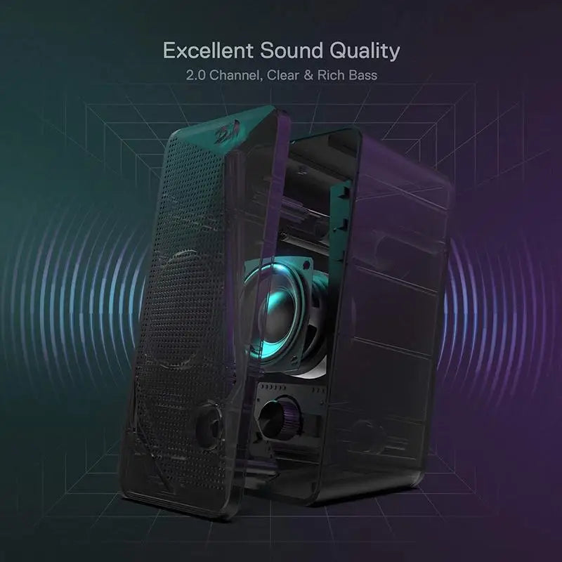 Redragon GS510 RGB Desktop Speakers With LED Lighting