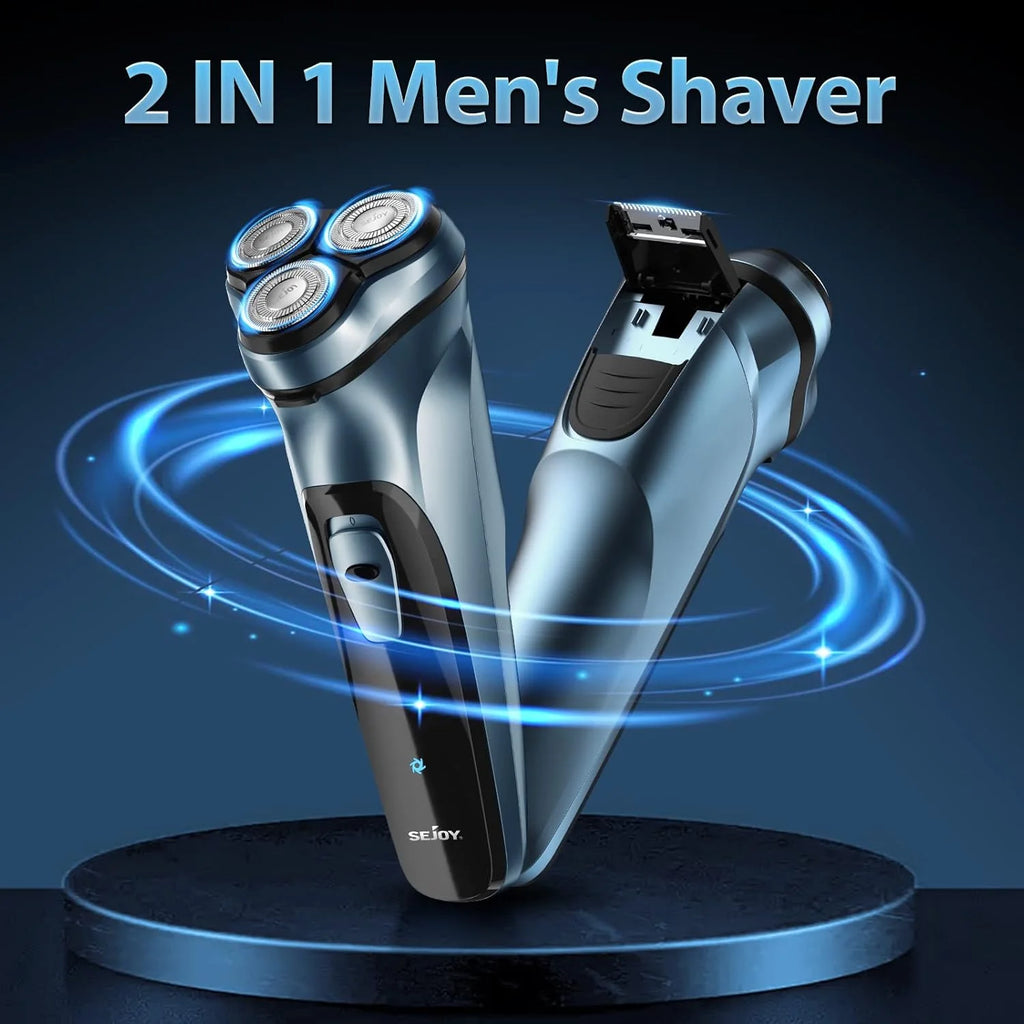 Men’s Electric Rotary Shaver With Trimmer And USB