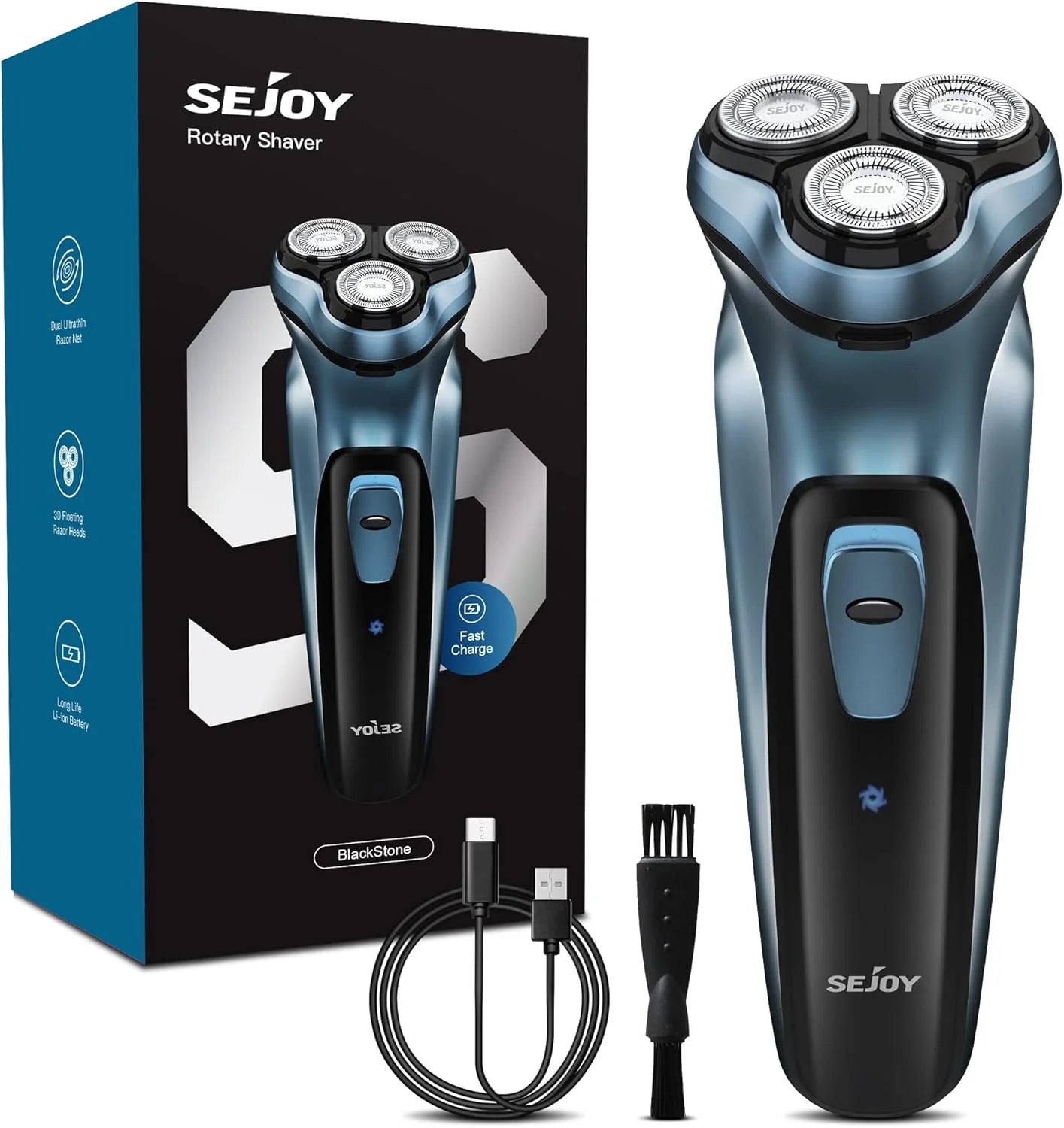 Men’s Electric Rotary Shaver With Trimmer And USB