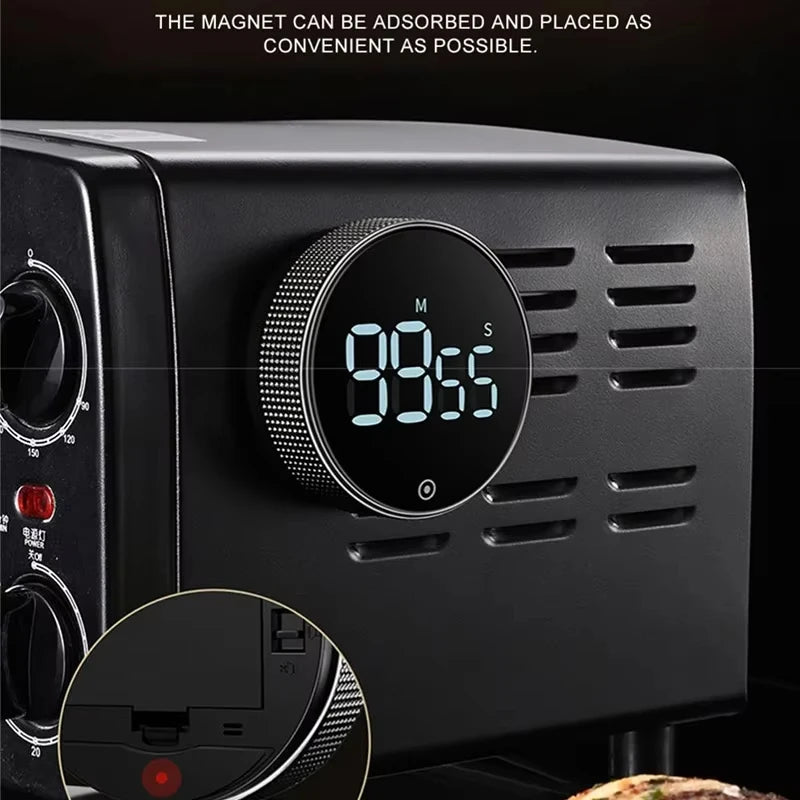 Magnetic Rotary Kitchen Timer With Digital Display