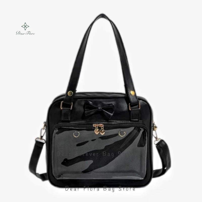 Women’s Cute Bow Transparent Crossbody Shoulder Bag