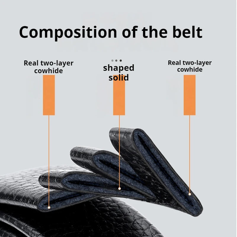 Men’s Genuine Leather Belt With Automatic Buckle