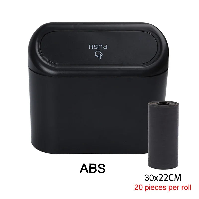 Compact Car Trash Bin With Garbage Bags