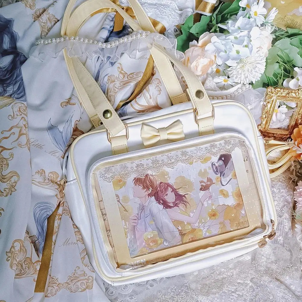 Women’s Cute Bow Transparent Crossbody Shoulder Bag