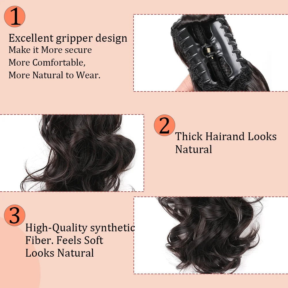 Long Wavy Clip In Ponytail Hair Extension