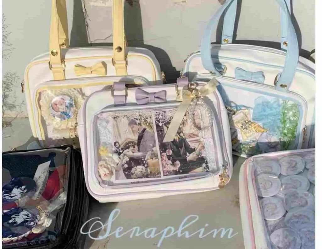 Women’s Cute Bow Transparent Crossbody Shoulder Bag
