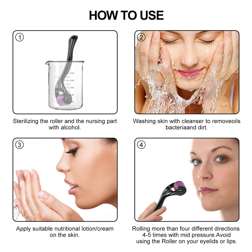 Professional 540 Microneedle Derma Roller For Skin
