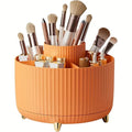 360° Rotating Makeup Organizer With Brush Holder