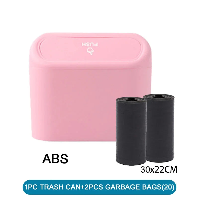 Compact Car Trash Bin With Garbage Bags