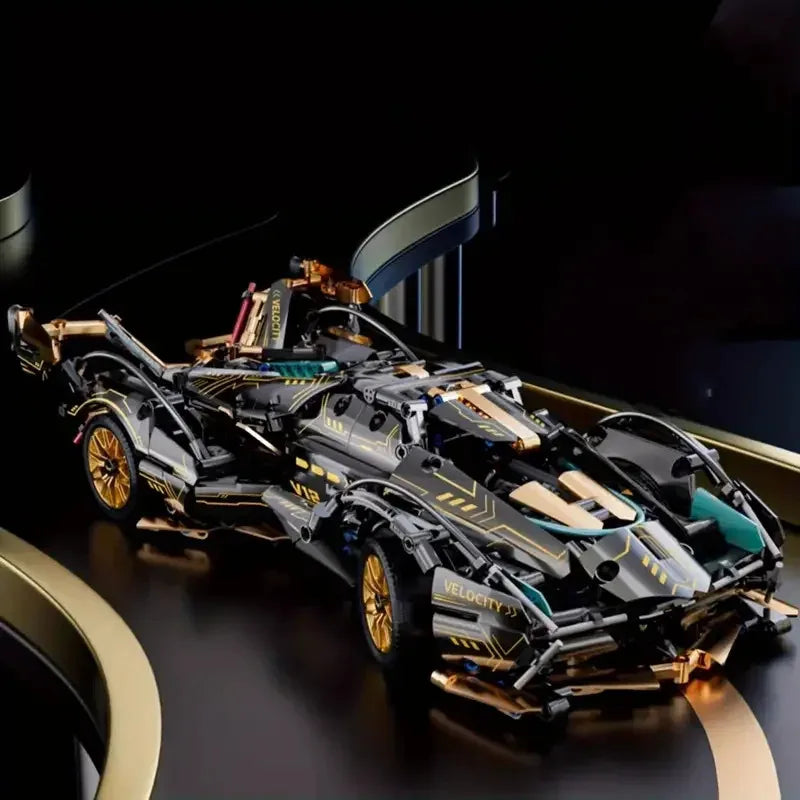 V12 Racing Car Building Block Model Kit