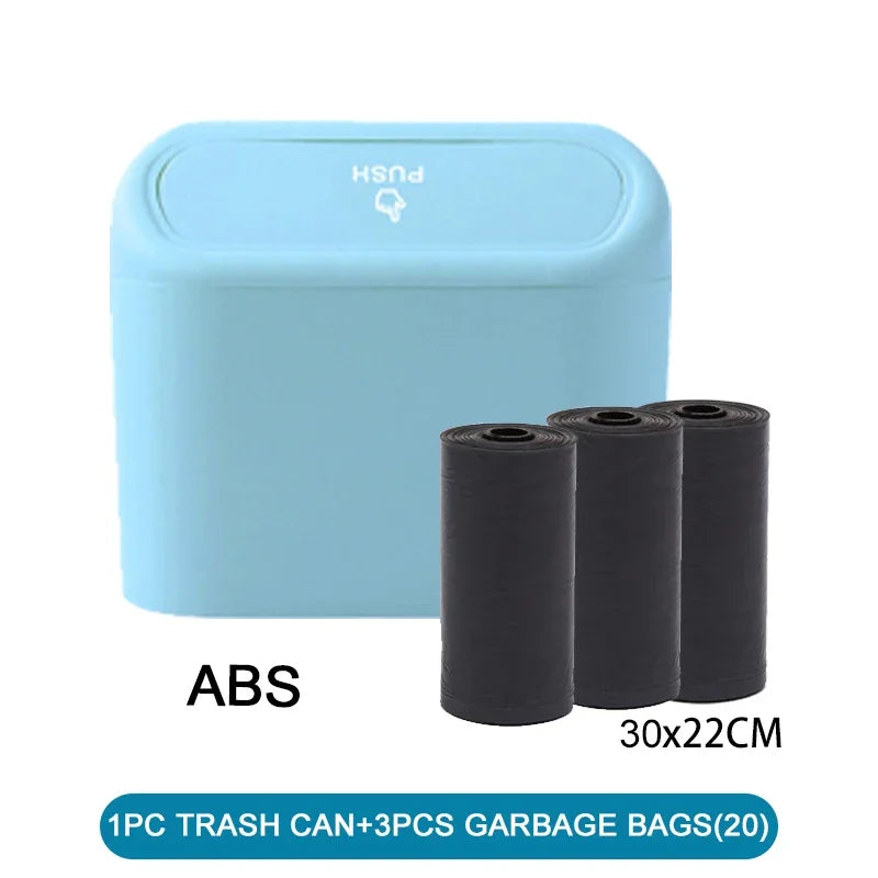 Compact Car Trash Bin With Garbage Bags