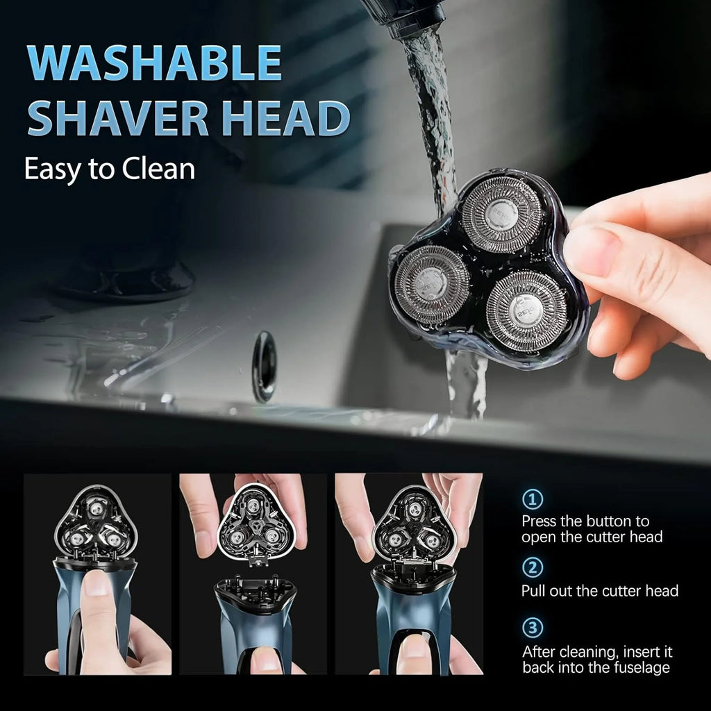 Men’s Electric Rotary Shaver With Trimmer And USB