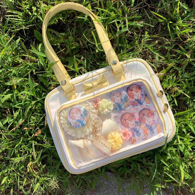 Women’s Cute Bow Transparent Crossbody Shoulder Bag