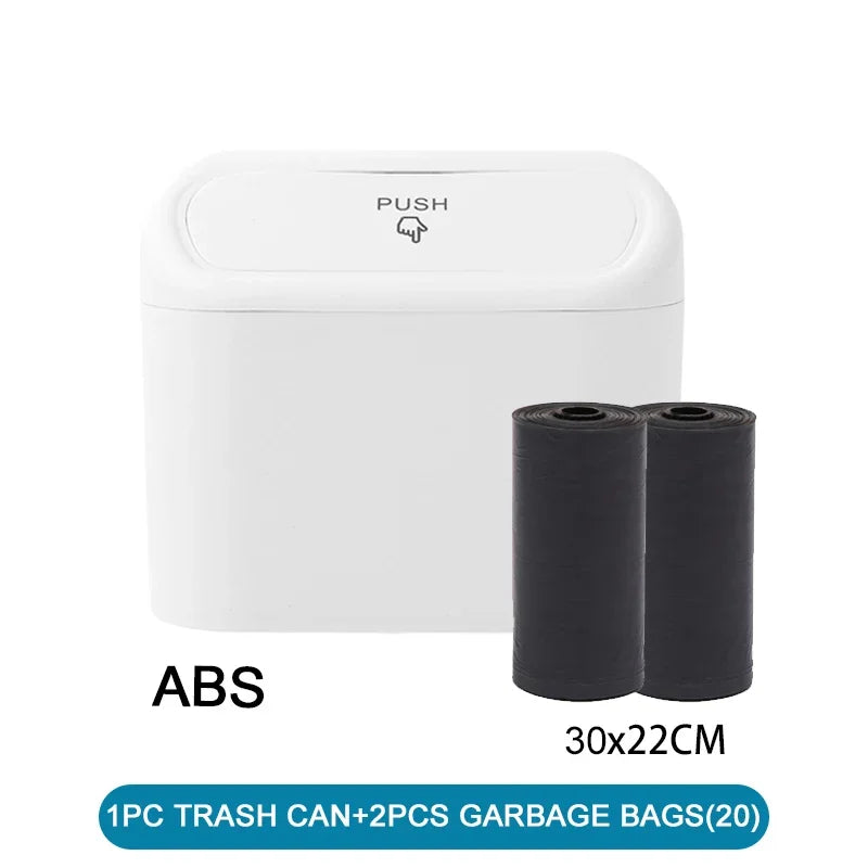 Compact Car Trash Bin With Garbage Bags