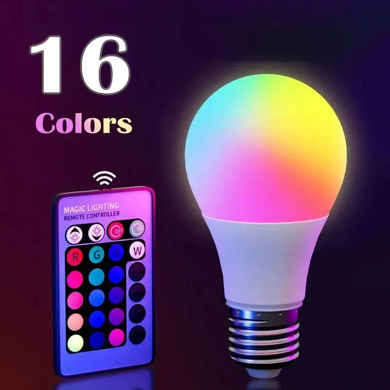 16 Color RGB LED Bulb With Remote Control