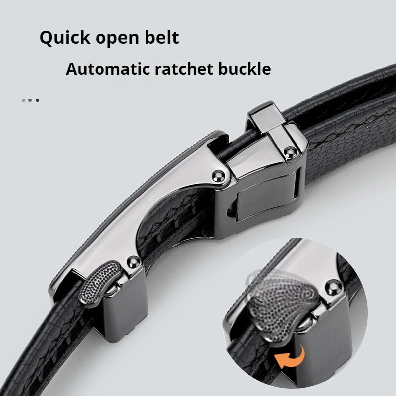 Men’s Genuine Leather Belt With Automatic Buckle