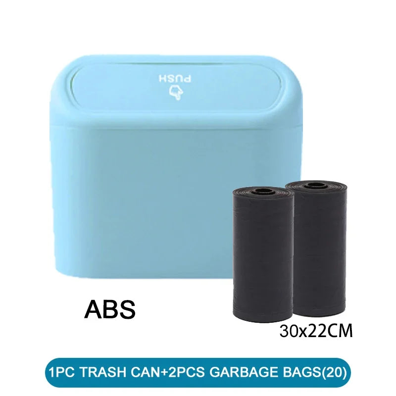 Compact Car Trash Bin With Garbage Bags