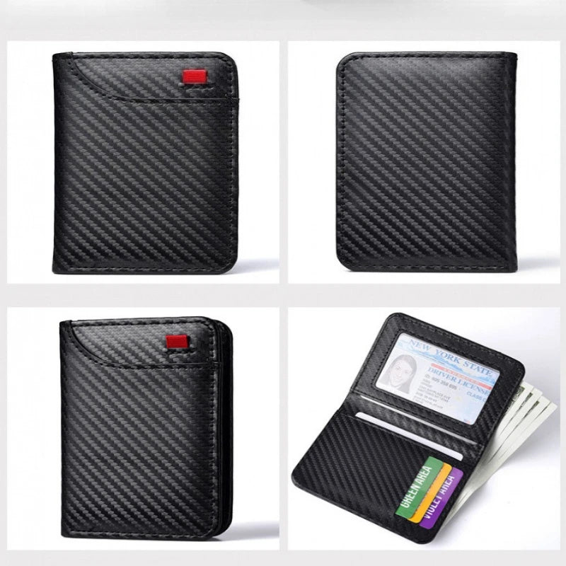 Compact Men’s Slim Bifold Wallet With Card Slots