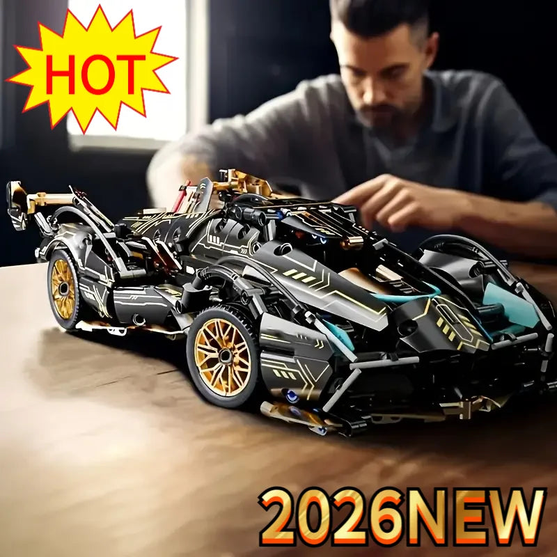 V12 Racing Car Building Block Model Kit
