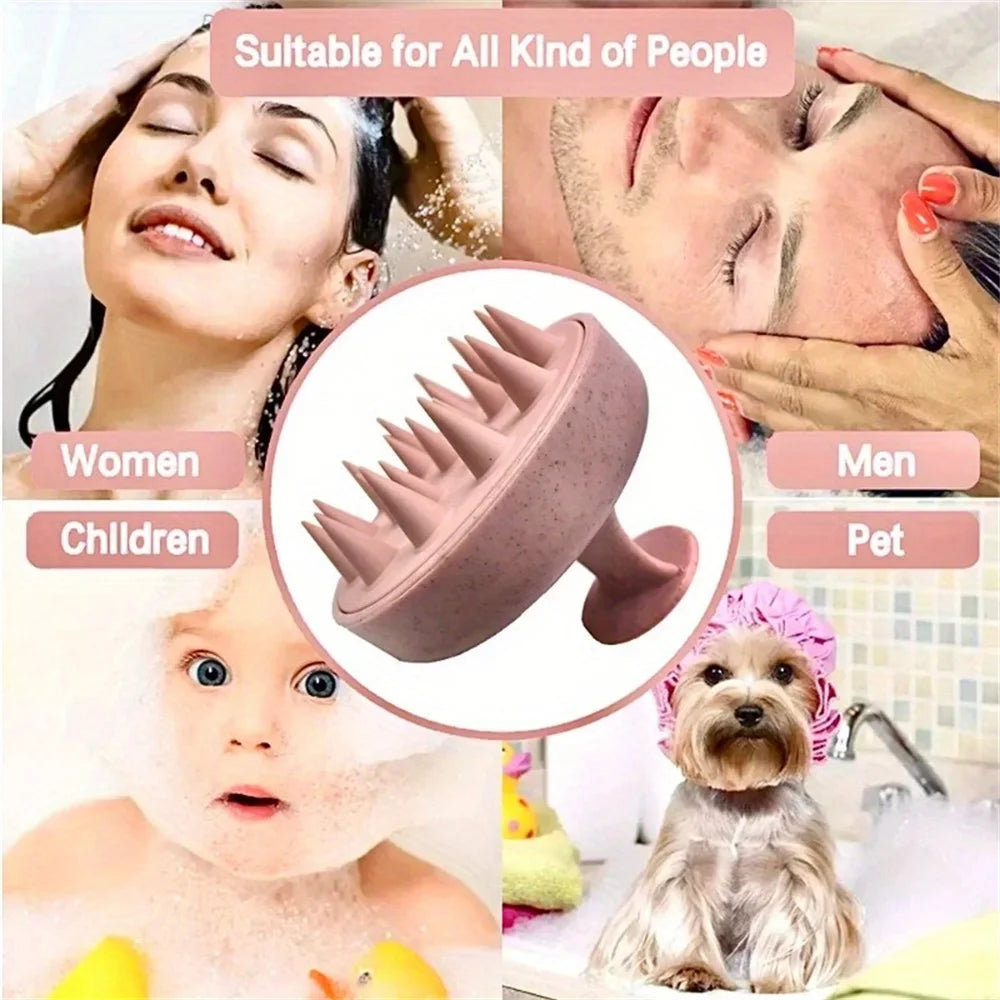 Silicone Scalp Massager Shampoo Brush For Hair Care