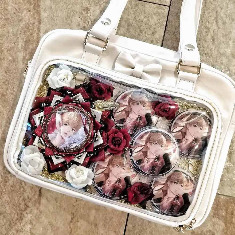 Women’s Cute Bow Transparent Crossbody Shoulder Bag